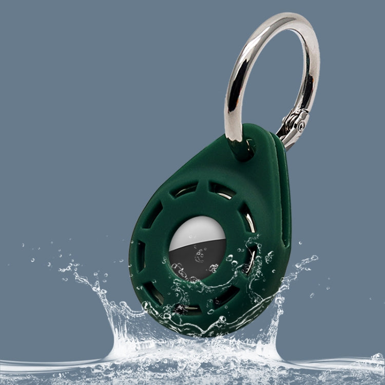 Étui de protection antichoc anti-rayures en gel de silice souple avec anneau porte-clés, pour AirTag