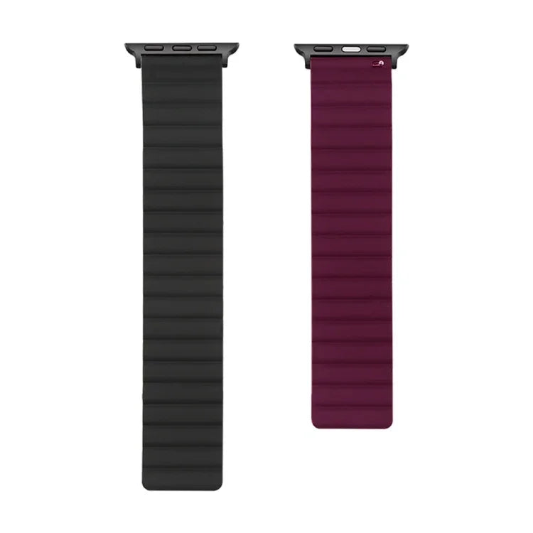 Bracelet de rechange magnétique en silicone, pour Apple Watch Series 7 41 mm / & 6 & SE & 5 & 4 40 mm, pour Apple Watch Series 7 45 mm / & 6 & SE & 5 & 4 44 mm