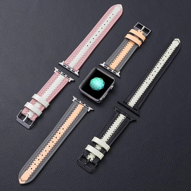Bracelet de rechange lumineux en cuir de vachette, pour Apple Watch Series 7 41mm / & 6 & SE & 5 & 4 40mm, pour Apple Watch Series 7 45mm / & 6 & SE & 5 & 4 44mm