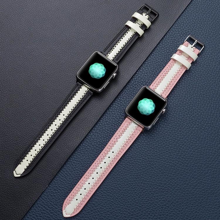 Bracelet de rechange lumineux en cuir de vachette, pour Apple Watch Series 7 41mm / & 6 & SE & 5 & 4 40mm, pour Apple Watch Series 7 45mm / & 6 & SE & 5 & 4 44mm