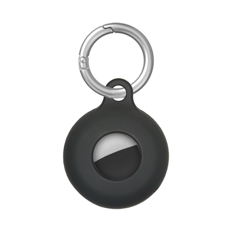 Étui de protection antichoc en silicone creux double face anti-rayures avec mousqueton, pour AirTag