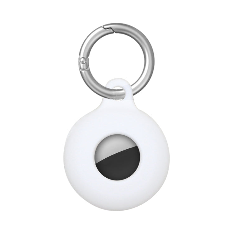 Étui de protection antichoc en silicone creux double face anti-rayures avec mousqueton, pour AirTag
