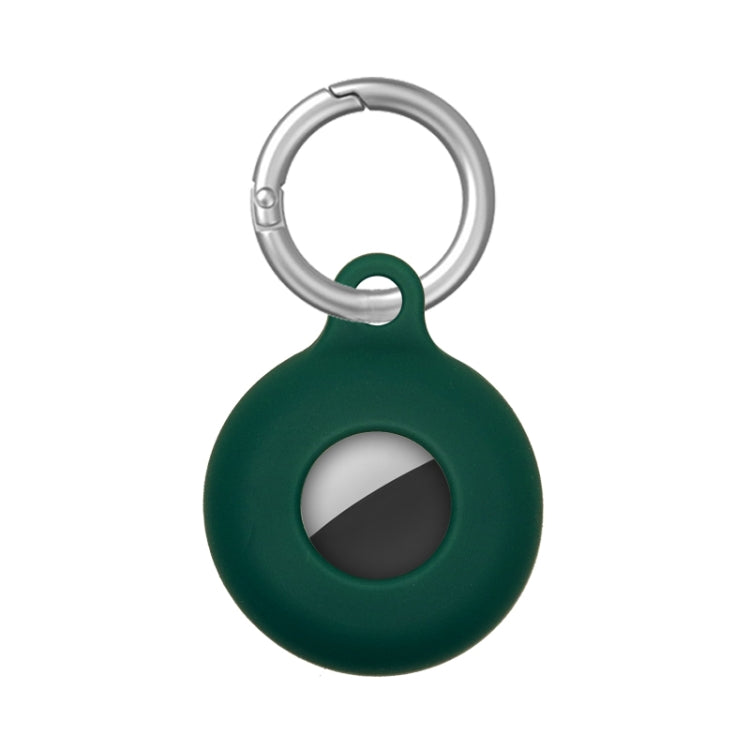 Étui de protection antichoc en silicone creux double face anti-rayures avec mousqueton, pour AirTag