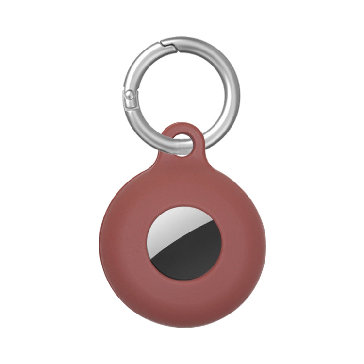 Étui de protection antichoc en silicone creux double face anti-rayures avec mousqueton, pour AirTag