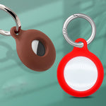 Étui de protection antichoc en silicone creux double face anti-rayures avec mousqueton, pour AirTag