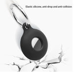 Étui de protection antichoc en silicone creux double face anti-rayures avec mousqueton, pour AirTag