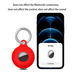 Étui de protection antichoc en silicone creux double face anti-rayures avec mousqueton, pour AirTag