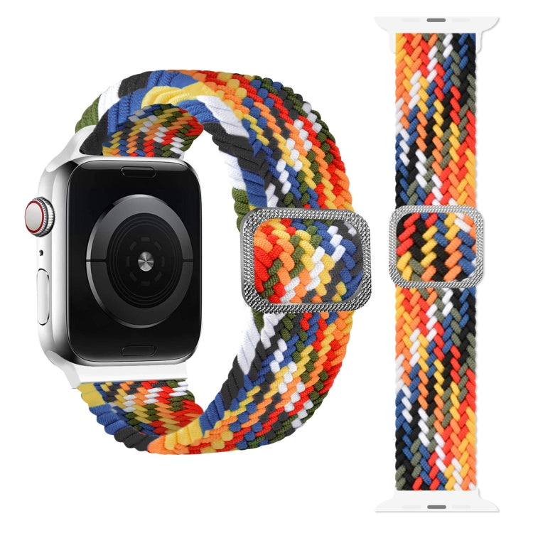 Bracelet de montre tressé élastique à boucle pour Apple Watch Series 9&8&7 41mm / SE 3&SE 2&6&SE&5&4 40mm / 3&2&1 38mm (couleur arc-en-ciel), pour Apple Watch Series 8&7 41mm / SE 2&6&SE&5&4 40mm / 3&2&1 38mm