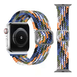 Bracelet de montre tressé élastique à boucle pour Apple Watch Series 9&8&7 41mm / SE 3&SE 2&6&SE&5&4 40mm / 3&2&1 38mm (couleur arc-en-ciel), pour Apple Watch Series 8&7 41mm / SE 2&6&SE&5&4 40mm / 3&2&1 38mm