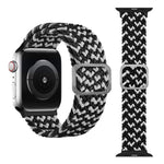 Bracelet de montre tressé élastique à boucle pour Apple Watch Series 9&8&7 41mm / SE 3&SE 2&6&SE&5&4 40mm / 3&2&1 38mm (couleur arc-en-ciel), pour Apple Watch Series 8&7 41mm / SE 2&6&SE&5&4 40mm / 3&2&1 38mm