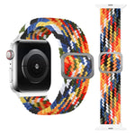 Bracelet de montre tressé élastique à boucle pour Apple Watch Series 9&8&7 41mm / SE 3&SE 2&6&SE&5&4 40mm / 3&2&1 38mm (couleur arc-en-ciel), pour Apple Watch Series 8&7 41mm / SE 2&6&SE&5&4 40mm / 3&2&1 38mm