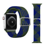 Bracelet de montre tressé élastique à boucle pour Apple Watch Series 9&8&7 41mm / SE 3&SE 2&6&SE&5&4 40mm / 3&2&1 38mm (couleur arc-en-ciel), pour Apple Watch Series 8&7 41mm / SE 2&6&SE&5&4 40mm / 3&2&1 38mm