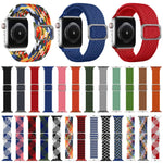 Bracelet de montre tressé élastique à boucle pour Apple Watch Series 9&8&7 41mm / SE 3&SE 2&6&SE&5&4 40mm / 3&2&1 38mm (couleur arc-en-ciel), pour Apple Watch Series 8&7 41mm / SE 2&6&SE&5&4 40mm / 3&2&1 38mm