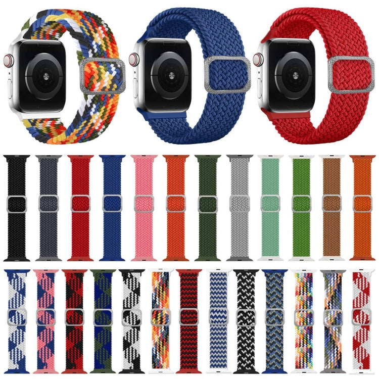 Bracelet de montre tressé élastique à boucle pour Apple Watch Series 9&8&7 41mm / SE 3&SE 2&6&SE&5&4 40mm / 3&2&1 38mm (couleur arc-en-ciel), pour Apple Watch Series 8&7 41mm / SE 2&6&SE&5&4 40mm / 3&2&1 38mm