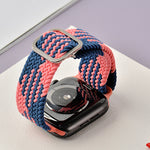 Bracelet de montre tressé élastique à boucle pour Apple Watch Series 9&8&7 41mm / SE 3&SE 2&6&SE&5&4 40mm / 3&2&1 38mm (couleur arc-en-ciel), pour Apple Watch Series 8&7 41mm / SE 2&6&SE&5&4 40mm / 3&2&1 38mm