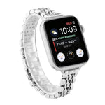 Bracelet de Montre en Acier Inoxydable à Sept Perles Petite Taille pour Apple Watch Series 6 & SE &, pour Apple Watch Ultra 49mm / Series 8&7 45mm / SE 2&6&SE&5&4 44mm / 3&2&1 42mm, pour Apple Watch Series 7 41mm / 6 & SE & 5 & 4 40mm / 3 & 2 & 1 38mm