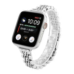 Bracelet de Montre en Acier Inoxydable à Sept Perles Petite Taille pour Apple Watch Series 6 & SE &, pour Apple Watch Ultra 49mm / Series 8&7 45mm / SE 2&6&SE&5&4 44mm / 3&2&1 42mm, pour Apple Watch Series 7 41mm / 6 & SE & 5 & 4 40mm / 3 & 2 & 1 38mm
