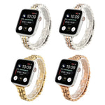 Bracelet de montre en acier inoxydable Small Waist Seven Beads pour Apple Watch Series 6 et SE et pour Apple Watch Series 7 45mm / 6 et SE et 5 et 4 44mm / 3 et 2 et 1 42mm, pour Apple Watch Series 8&7 41mm / SE 2&6&SE&5&4 40mm / 3&2&1 38mm