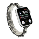 Bracelet de Montre en Acier Inoxydable à Sept Perles Petite Taille pour Apple Watch Series 6 & SE &, pour Apple Watch Ultra 49mm / Series 8&7 45mm / SE 2&6&SE&5&4 44mm / 3&2&1 42mm, pour Apple Watch Series 8&7 41mm / SE 2&6&SE&5&4 40mm / 3&2&1 38mm