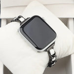 Bracelet de Montre en Acier Inoxydable à Sept Perles Petite Taille pour Apple Watch Series 6 & SE &, pour Apple Watch Ultra 49mm / Series 8&7 45mm / SE 2&6&SE&5&4 44mm / 3&2&1 42mm, pour Apple Watch Series 8&7 41mm / SE 2&6&SE&5&4 40mm / 3&2&1 38mm