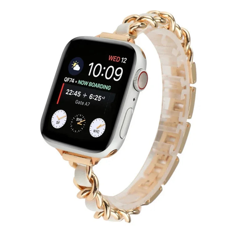 Bracelet de Montre en Acier Inoxydable à Sept Perles Petite Taille pour Apple Watch Series 6 & SE &, pour Apple Watch Ultra 49mm / Series 8&7 45mm / SE 2&6&SE&5&4 44mm / 3&2&1 42mm, pour Apple Watch Series 8&7 41mm / SE 2&6&SE&5&4 40mm / 3&2&1 38mm