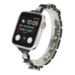 Bracelet de Montre en Acier Inoxydable à Sept Perles Petite Taille pour Apple Watch Series 6 & SE &, pour Apple Watch Ultra 49mm / Series 8&7 45mm / SE 2&6&SE&5&4 44mm / 3&2&1 42mm, pour Apple Watch Series 8&7 41mm / SE 2&6&SE&5&4 40mm / 3&2&1 38mm