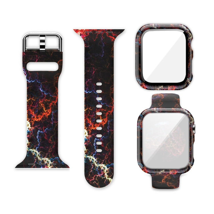 Bracelet de montre de remplacement intégré en silicone, pour Apple Watch Series 6 / 5 / 4 / Watch SE 44mm, pour Apple Watch Series 6 / 5 / 4 / Watch SE 40mm, pour Apple Watch Series 3 & 2 & 1 42mm