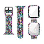 Bracelet de montre de remplacement intégré en silicone, pour Apple Watch Series 6 / 5 / 4 / Watch SE 44mm, pour Apple Watch Series 6 / 5 / 4 / Watch SE 40mm, pour Apple Watch Series 3 & 2 & 1 42mm
