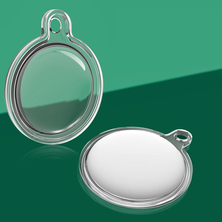 Étui de protection antichoc en cristal transparent tout compris avec mousqueton, pour AirTag 2e génération / AirTag 1re génération