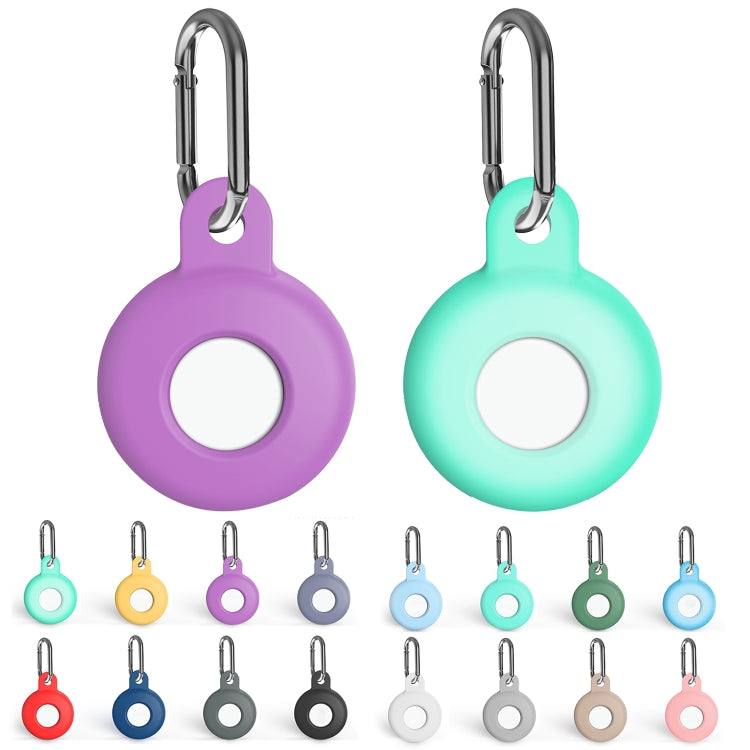 Housse de protection antichoc en silicone anti-rayures avec mousqueton, pour AirTag