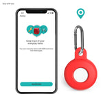 Housse de protection antichoc en silicone anti-rayures avec mousqueton, pour AirTag