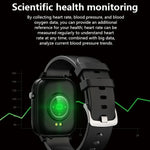 Bracelet connecté M9 avec écran TFT de 1,4 pouce, étanche IP67, compatible avec le suivi du sommeil, de la fréquence cardiaque et de la pression artérielle.