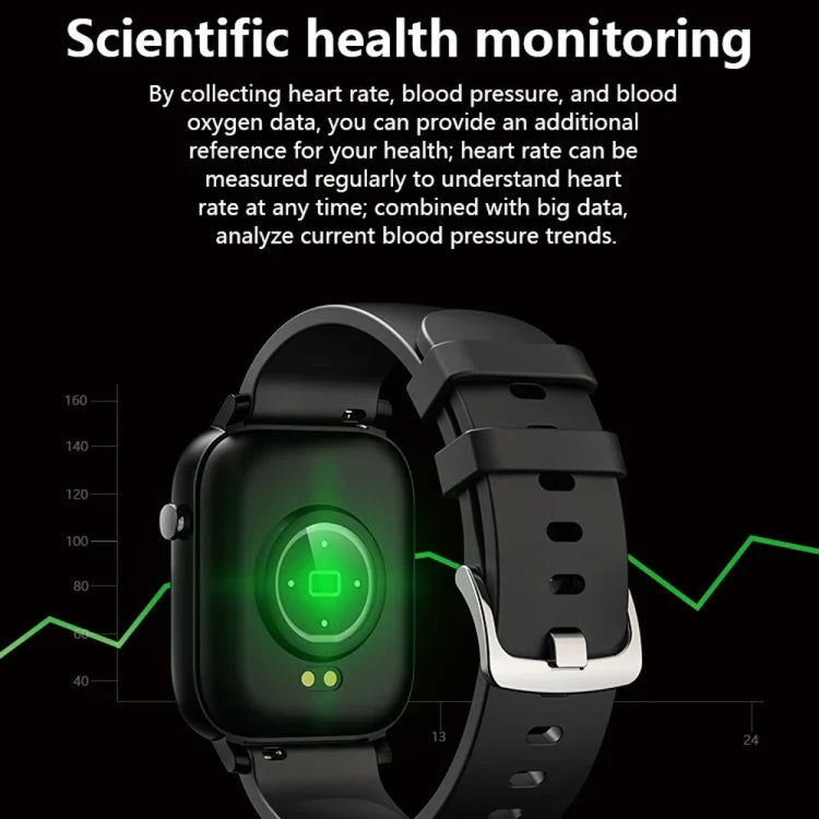 Bracelet connecté M9 avec écran TFT de 1,4 pouce, étanche IP67, compatible avec le suivi du sommeil, de la fréquence cardiaque et de la pression artérielle.