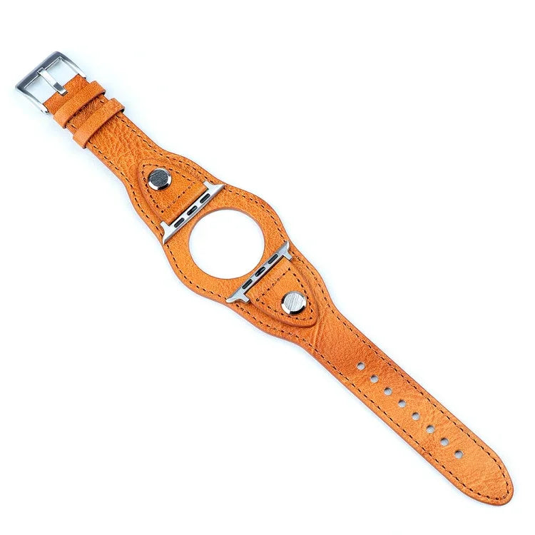 Leather Replacement Strap Watchband, For Apple Watch Series 7  41mm / & 6 & SE & 5 & 4 40mm, For Apple Watch Series  7  45mm / & 6 & SE & 5 & 4 44mm