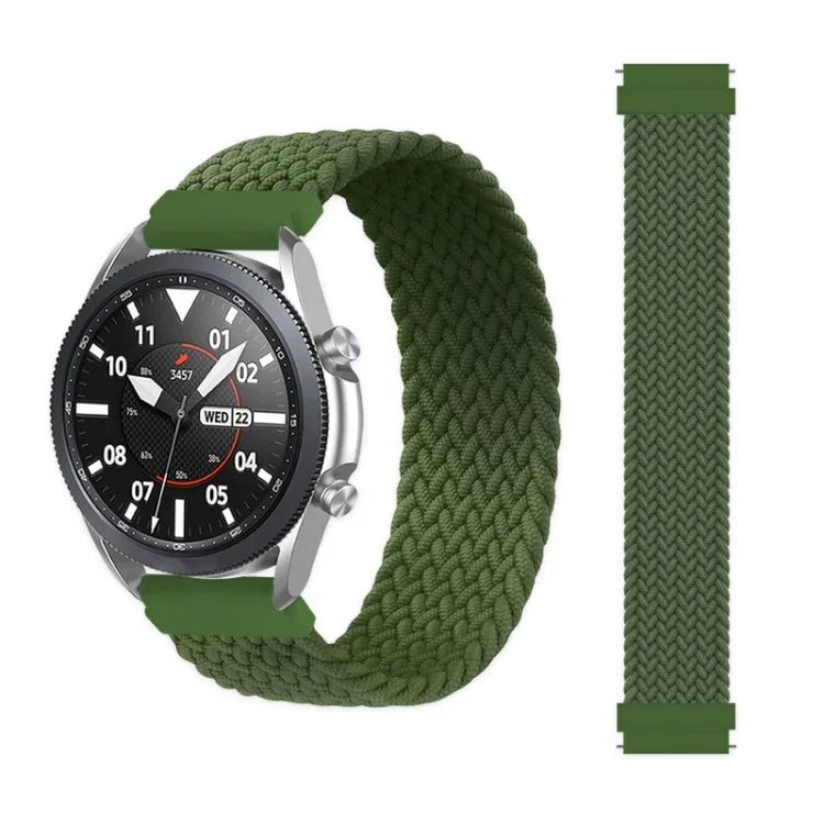 Pour bracelet de remplacement en nylon tressé élastique réglable de 165 mm pour Samsung Galaxy Watch 46 mm