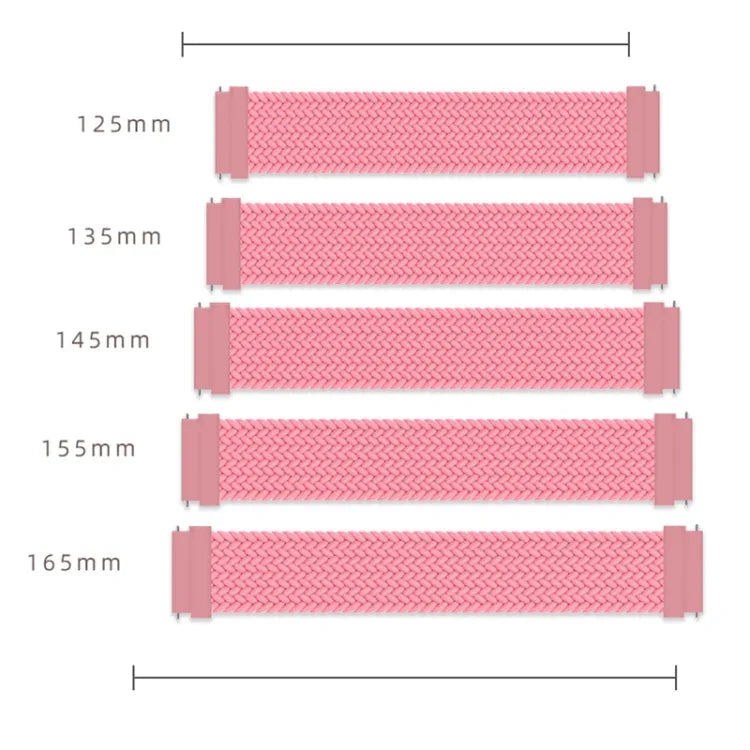 Pour bracelet de remplacement en nylon tressé élastique réglable de 165 mm pour Samsung Galaxy Watch 46 mm