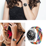Pour bracelet de rechange élastique tressé en nylon réglable Samsung Galaxy Watch 3 45mm, 125mm, 135mm, 145mm, 155mm