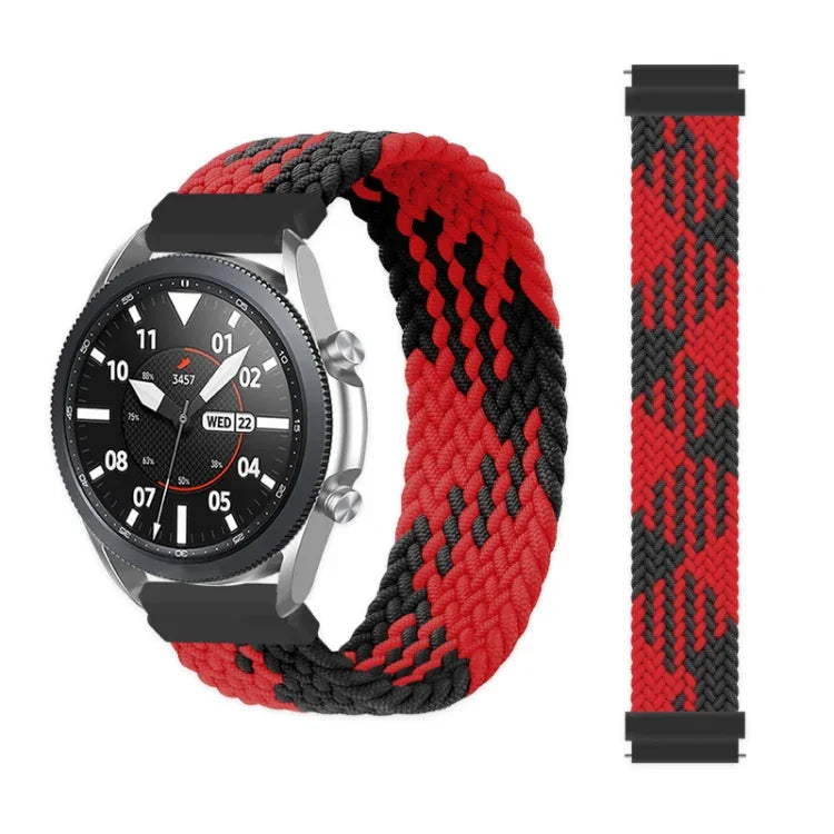 Pour bracelet de remplacement tressé en nylon élastique réglable pour Samsung Galaxy Watch 3 45mm, 165mm