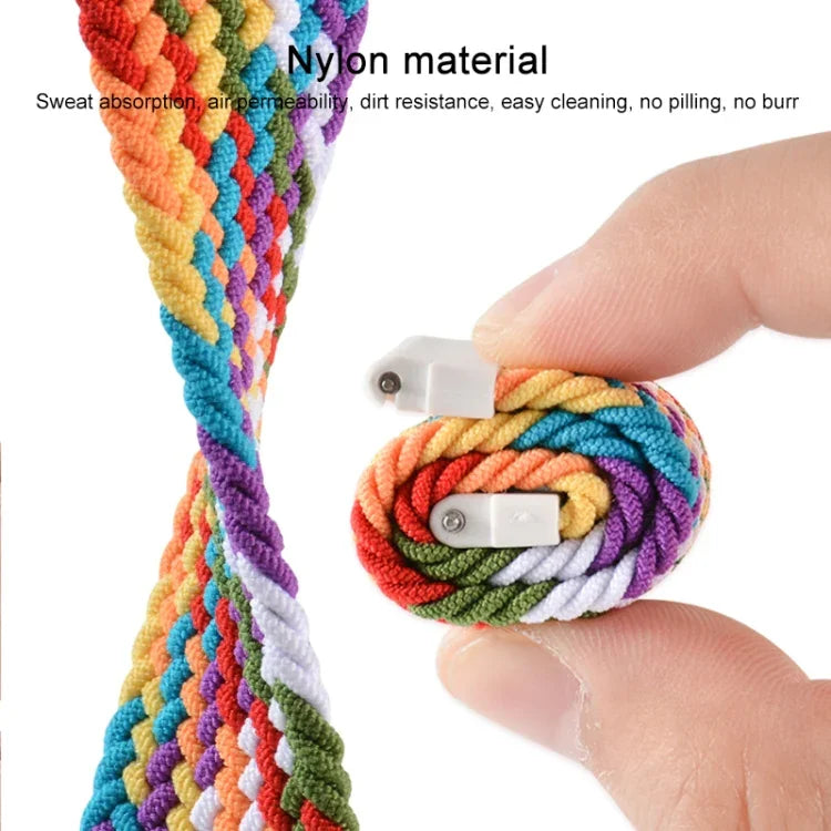 Pour bracelet de remplacement tressé en nylon élastique réglable pour Samsung Galaxy Watch 3 45mm, 165mm