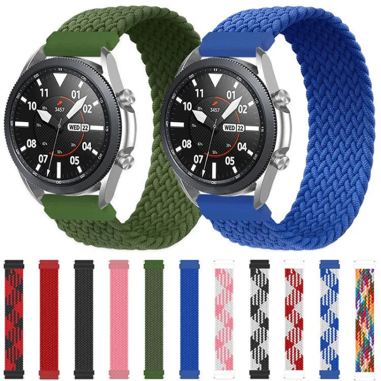 Pour bracelet de remplacement tressé en nylon élastique réglable pour Samsung Galaxy Watch 3 45mm, 165mm