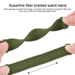 For Samsung Galaxy Watch Active / Active2 40mm / Active2 44mm Adjustable Nylon Braided Elasticity Replacement Strap Watchband, 125mm, 135mm, 145mm, 155mm