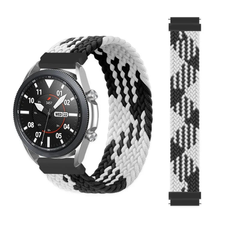 For Samsung Galaxy Watch Active / Active2 40mm / Active2 44mm Adjustable Nylon Braided Elasticity Replacement Strap Watchband, 165mm
