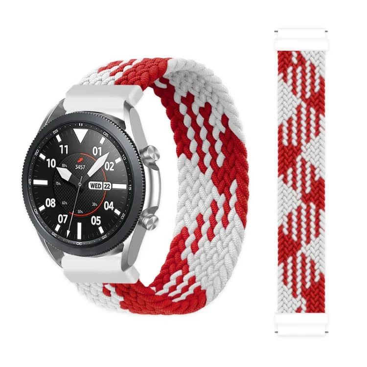 For Samsung Galaxy Watch Active / Active2 40mm / Active2 44mm Adjustable Nylon Braided Elasticity Replacement Strap Watchband, 165mm