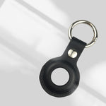 Étui de protection antichoc et anti-rayures en cuir avec porte-clés et boucle de suspension pour AirTag 2e génération / AirTag 1re génération