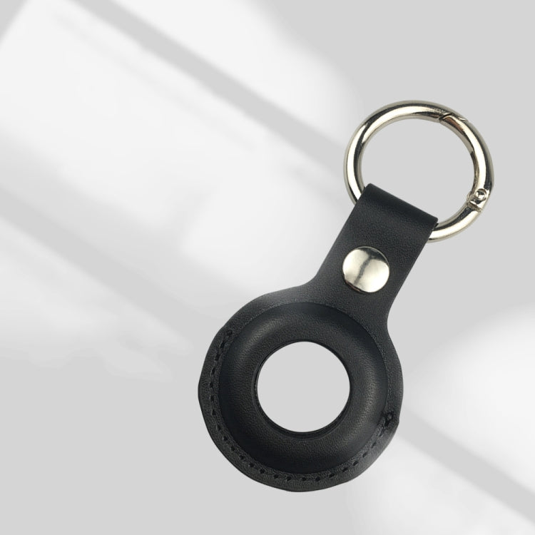 Étui de protection antichoc et anti-rayures en cuir avec porte-clés et boucle de suspension pour AirTag 2e génération / AirTag 1re génération