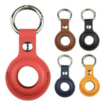 Étui de protection antichoc et anti-rayures en cuir avec porte-clés et boucle de suspension pour AirTag 2e génération / AirTag 1re génération