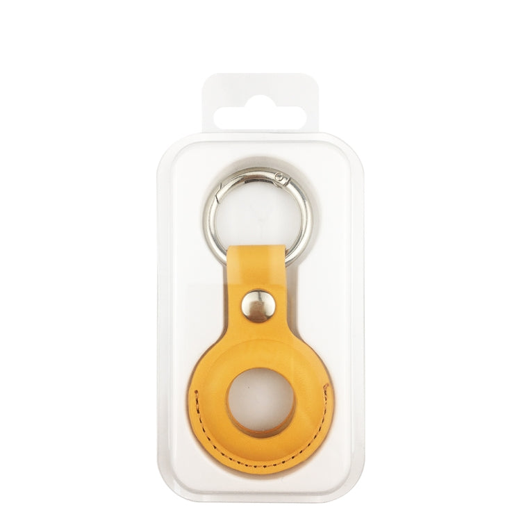 Étui de protection antichoc et anti-rayures en cuir avec porte-clés et boucle de suspension pour AirTag 2e génération / AirTag 1re génération