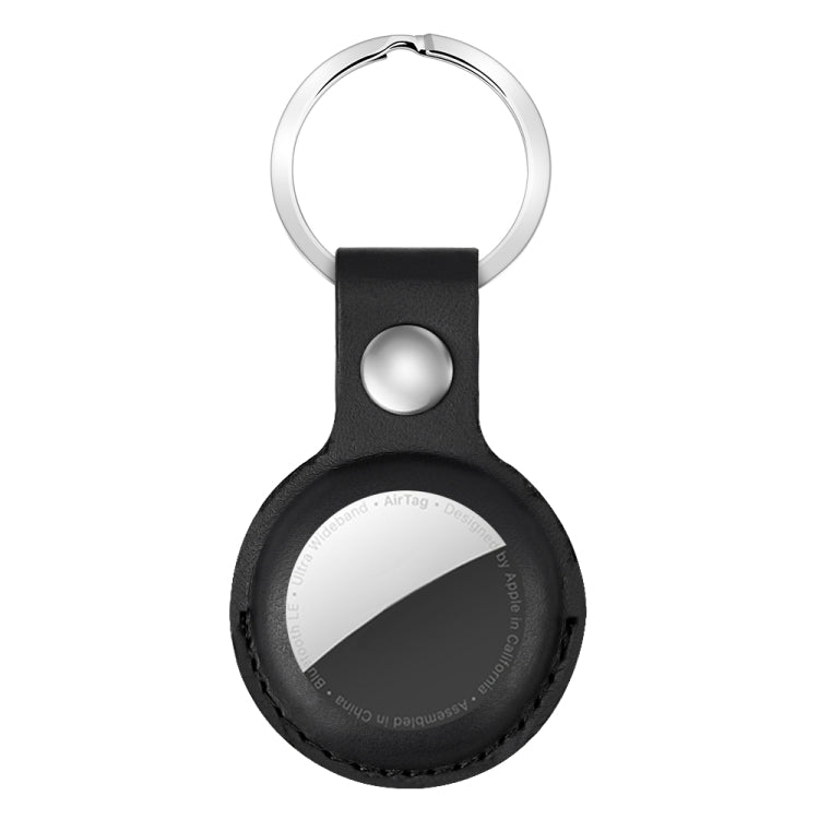 Pour AirTag 2e génération / AirTag 1re génération Étui de protection antichoc et anti-rayures en cuir avec porte-clés