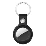 For AirTag 2nd Gen / AirTag 1st Gen Shockproof Anti-scratch Leather Protective Case Cover with Hang Loop Key Chain