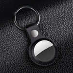 For AirTag 2nd Gen / AirTag 1st Gen Shockproof Anti-scratch Leather Protective Case Cover with Hang Loop Key Chain